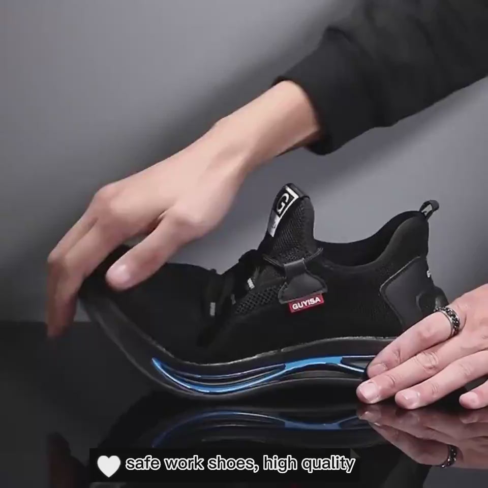 Protective footwear with steel toe and anti-puncture midsole

