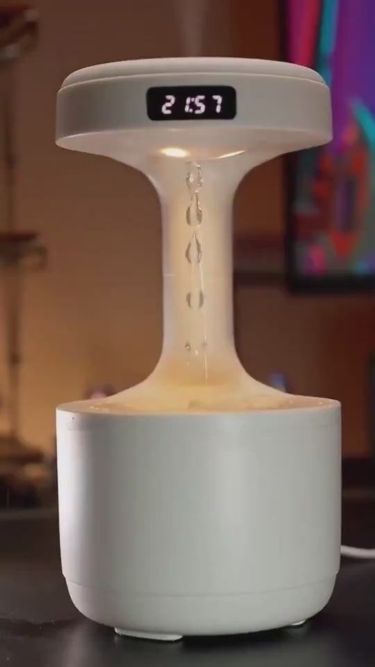 Green Anti-Gravity Humidifier: Backflow Water Effect Transforms Office Air Instantly