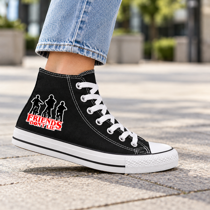 Black high-top sneaker design 3 with Friends Don&