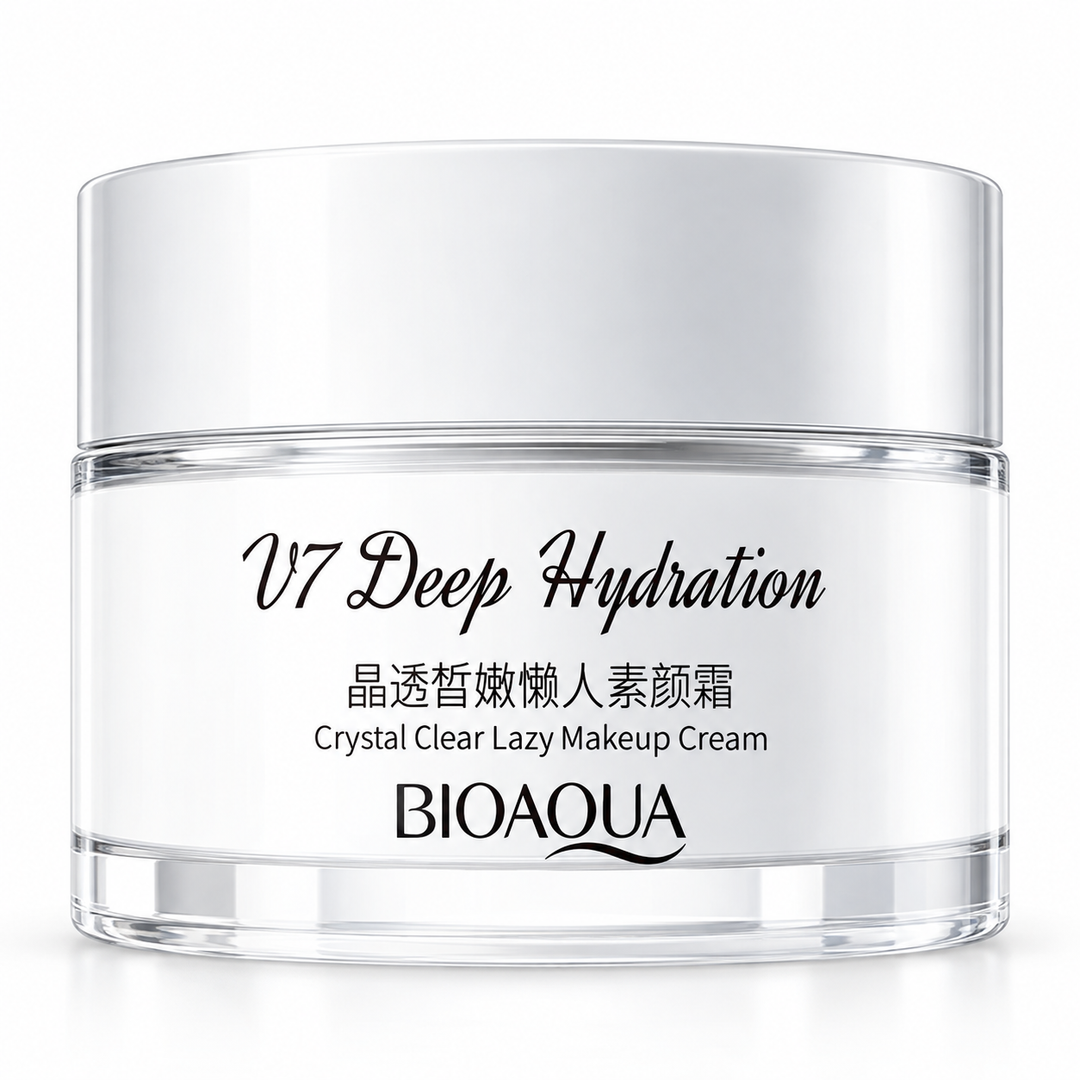 Close view of the white BIOAQUA jar&