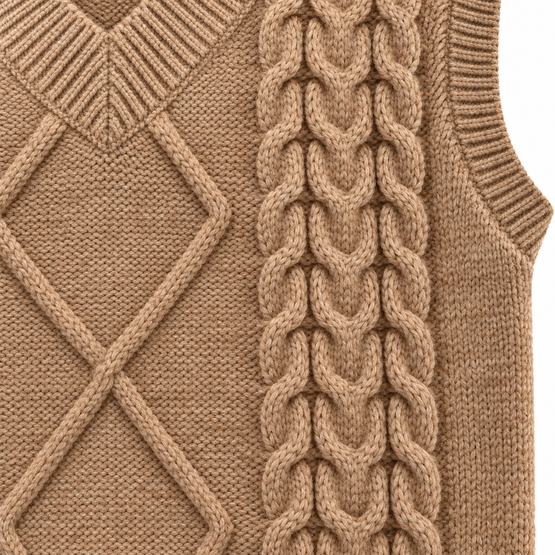 Close-up of the Khaki vest&