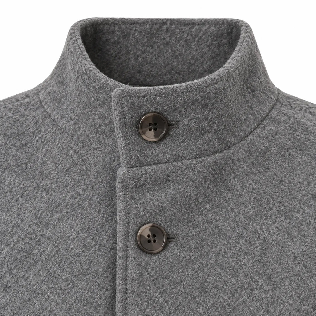 Close-up of the grey cropped jacket&
