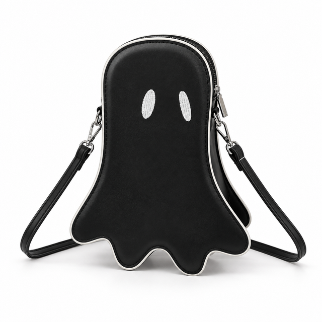 Women's Halloween Crossbody Bag with Ghost Face Graphic