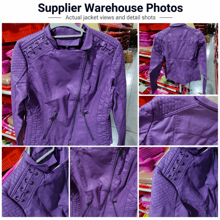 Supplier warehouse photos of purple women&