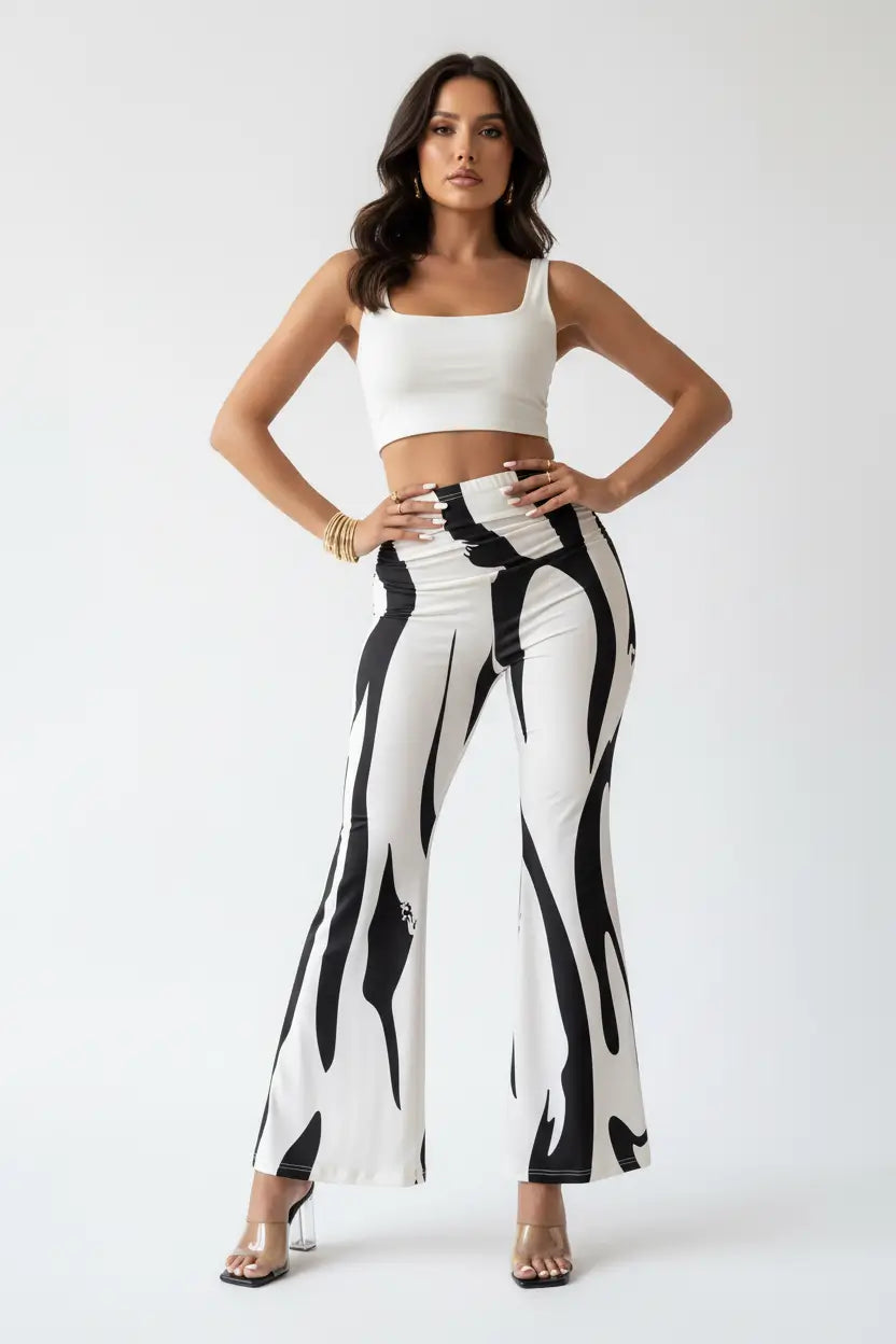 zebra print dress mid skirt length detail close view